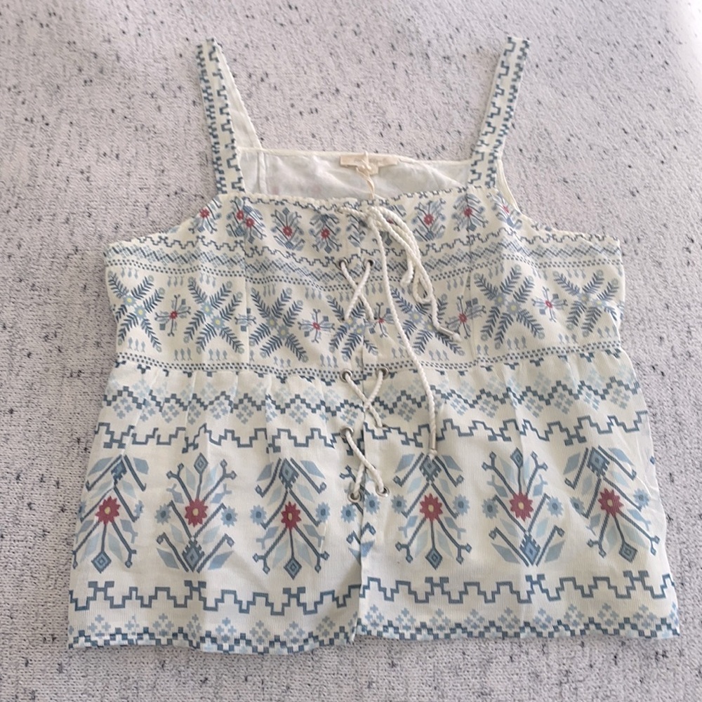Lace up tank top